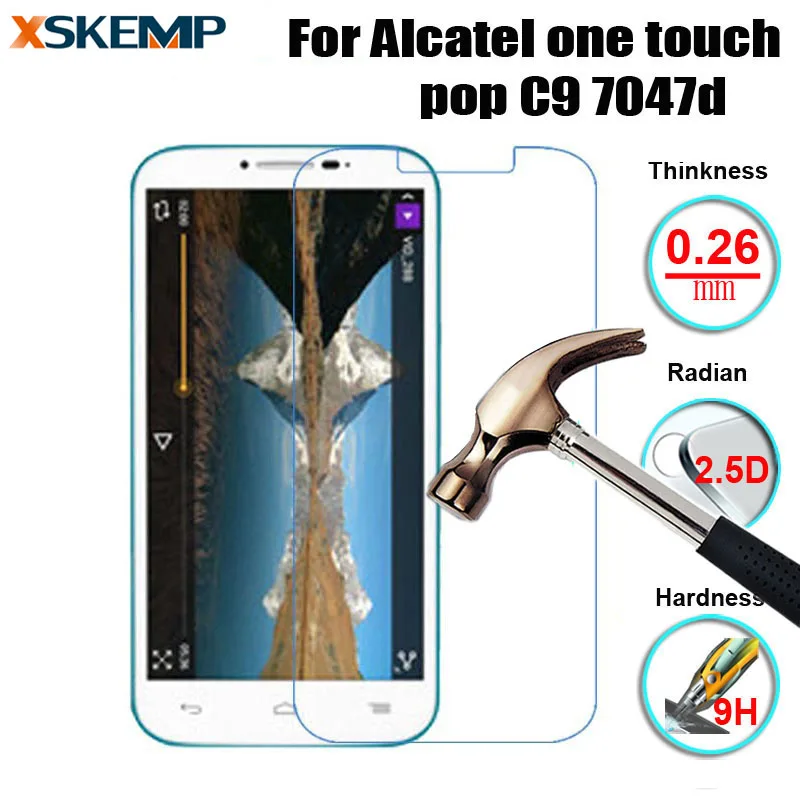 Защита экрана от царапин для Alcatel One Touch Pop C9 OT 7047 a Взрывозащищенная ультратонкая