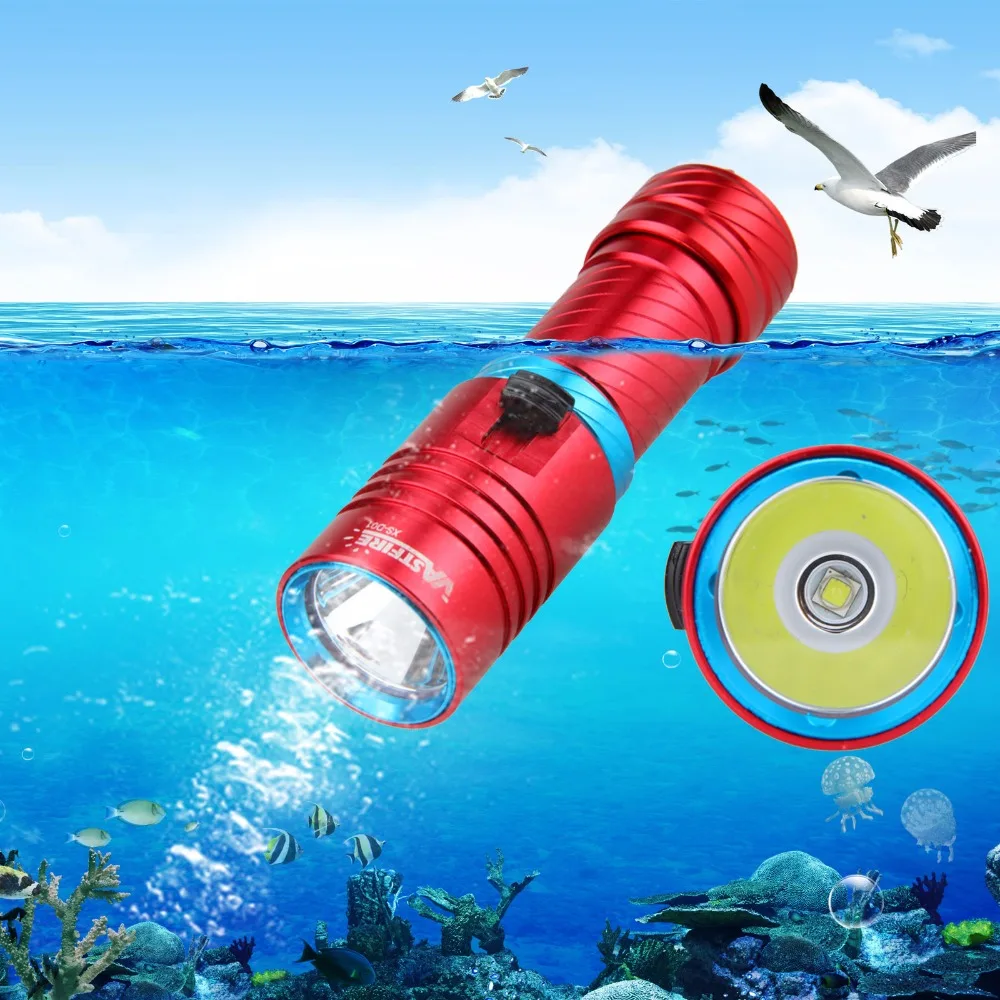 Водонепроницаемый 5000LM светодиодный фонарик для ныряния с аквалангом и трубкой