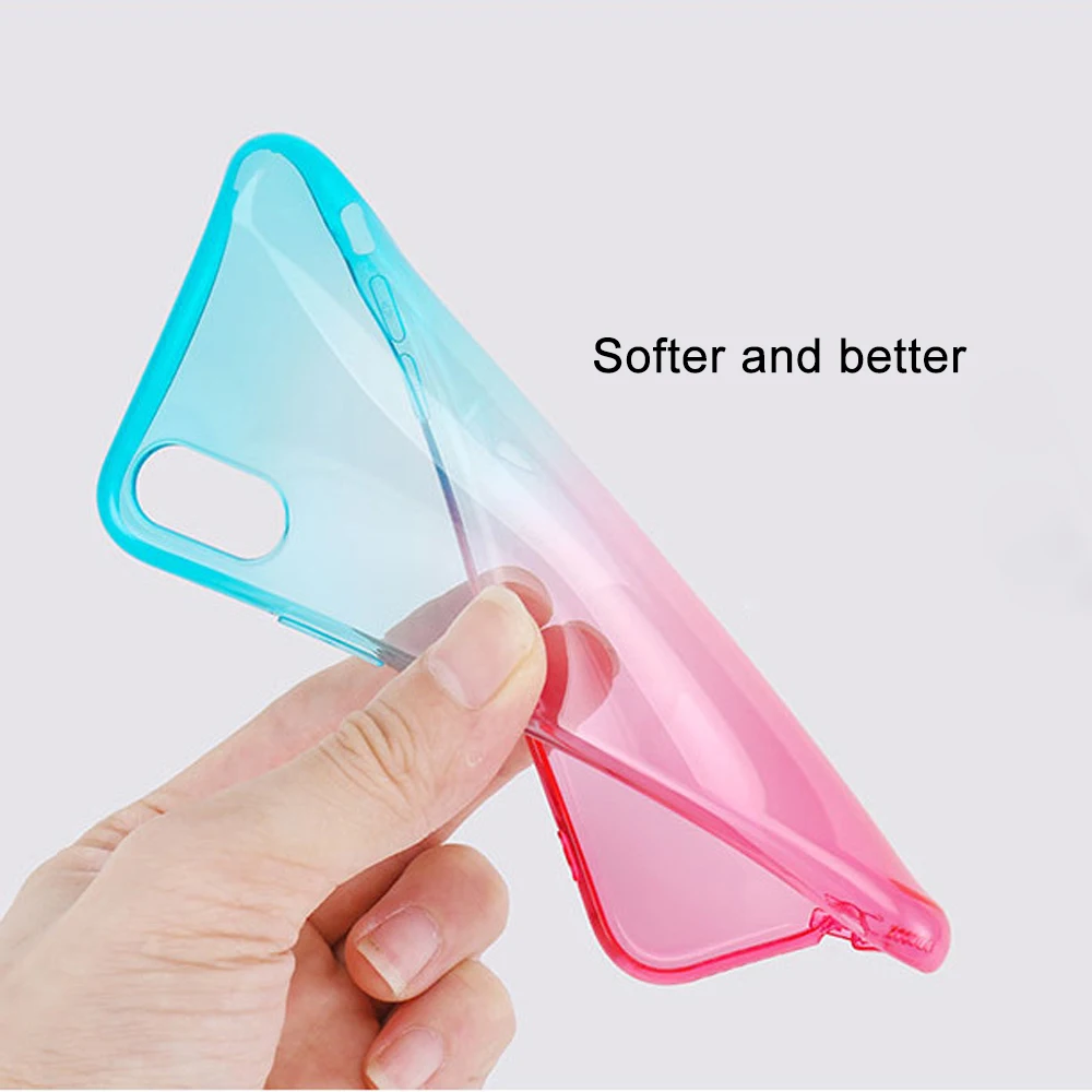 CASEIER мягкий чехол для телефона iPhone 7 8 6 6s Plus ультра тонкий TPU XR XS Max X Funda Coque Красочный