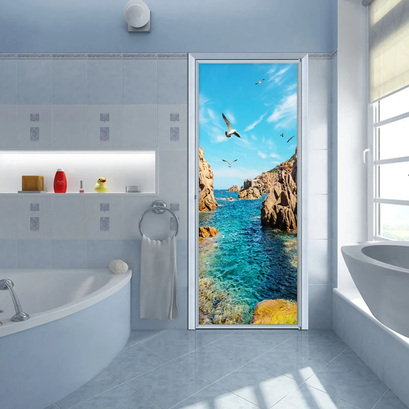 Фотообои 3D стерео Приморский Пейзаж риф роспись гостиная спальня столовая фон