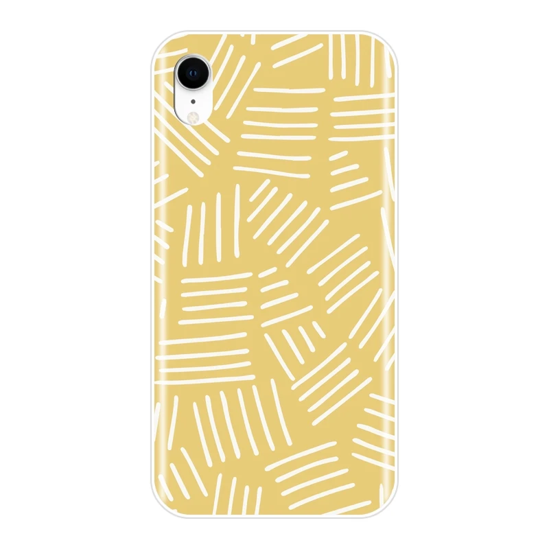 Задняя крышка для iPhone 6 S 7 8 X XR XS Max желтый кот девушка звезда луна мягкий