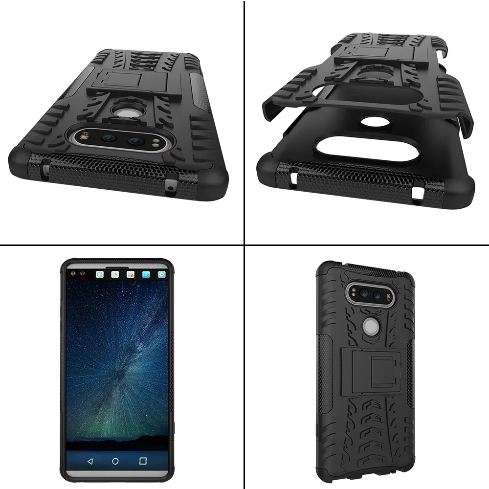 For LG V20 Case F800 H990ds F800L Phone Cover TPU+PC Plastic Dual Hybrid Armor Cases with Stand Capa Soft Defender Hard Shell | Мобильные