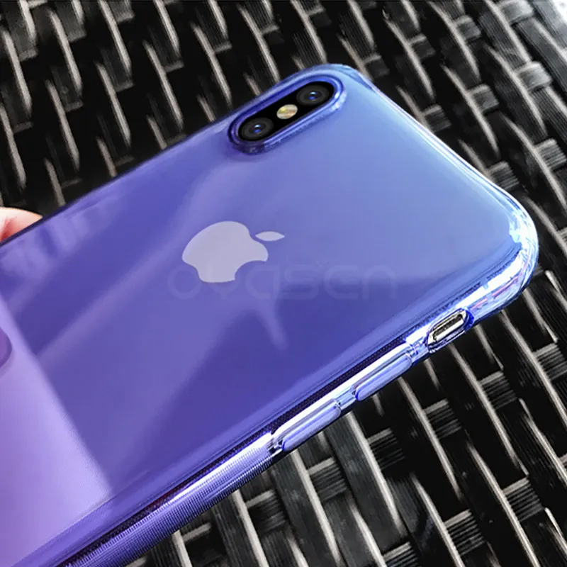 Чехлы градиентного цвета для iPhone XS Max XR X 8 7 6S 6 Plus Ультратонкий силиконовый