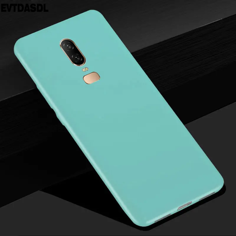 Матовая Карамельный цвет чехол для OnePlus 6 шесть A6000 Мягкая силиконовая задняя