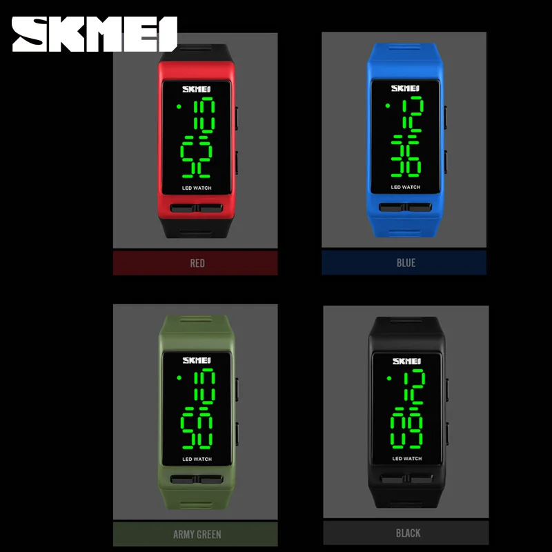 SKMEI женские спортивные электронные часы фитнес-часы со светодиодным дисплеем