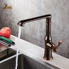 ZGRK Kitchen Faucets Contemporary Oil rubbed Bronze Kitchen Sink Faucet High Spout Deck Mounted Mixer Hot Cold Water Tap Crane