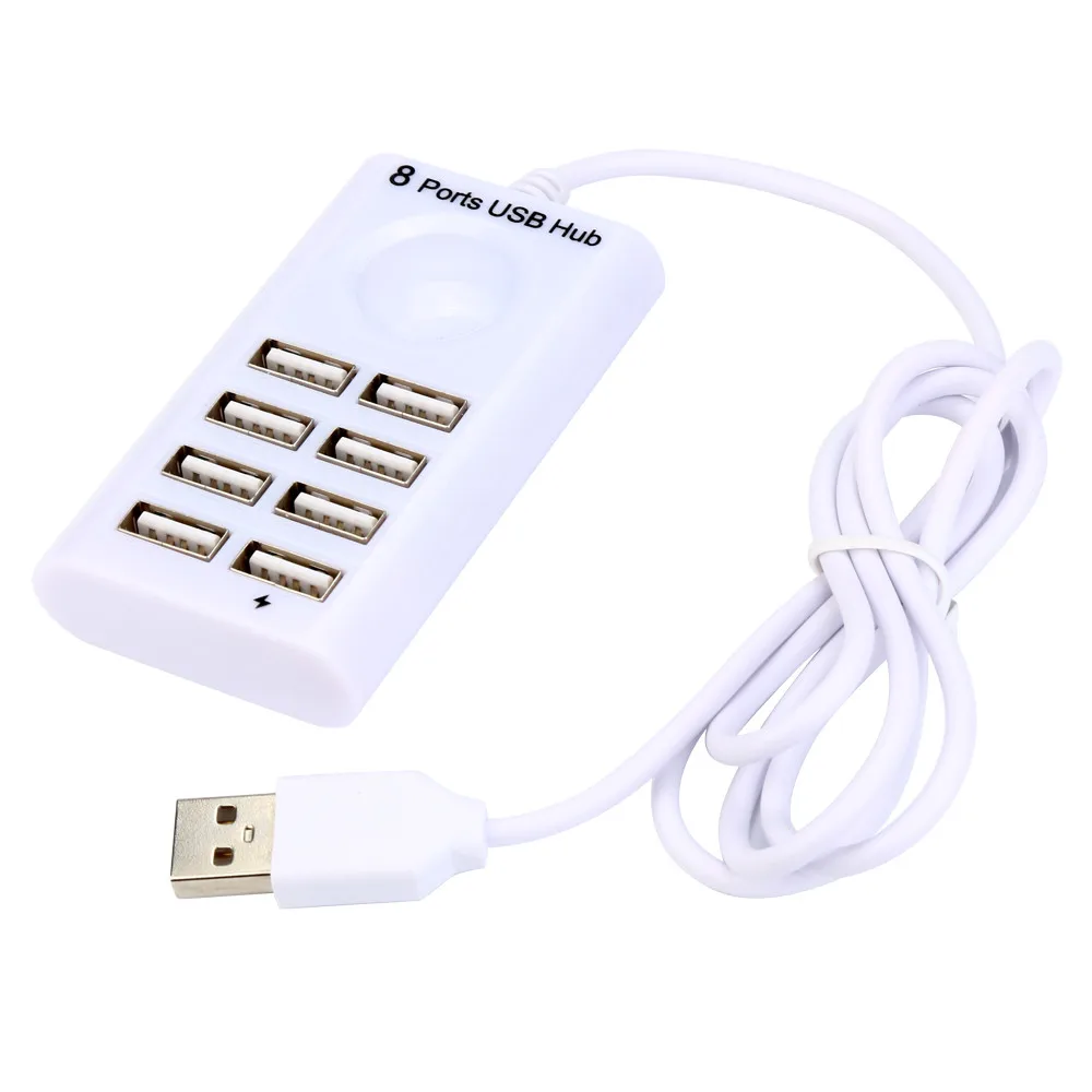 CARPRIE USB концентратор высокого качества 8 в 1 USB 2,0 концентратор Высокоскоростной 60 МБ/с./с USB разветвитель 8 портов Конвертер адаптер для ПК ноутбука 100 см 1 м