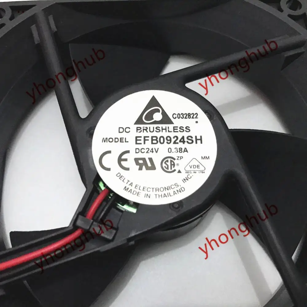 Delta Electronics EFB0924SH DC 24V 0.38A защитного стекла 92x92x25 мм 2 провод Сервер вентилятор