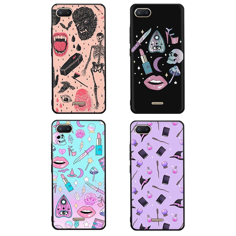 Силиконовый чехол для телефона Girly Pastel Witch Goth Xiaomi Redmi 5A 6A 5 Plus 6 Pro 7 GO Note 4X 8 GO5A