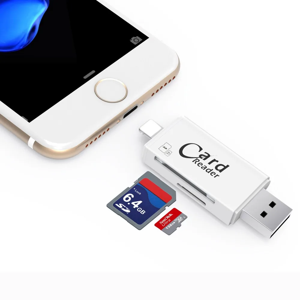 USB SDHC SD MicroSD TF кардридер писатель для iPad iPhone x 6 6S 7 8 Plus 5 5S SAMSUNG Xiaomi OTG Android Phone|reader