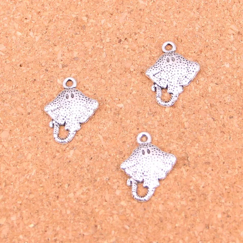 108Pcs Antique Silver Plated stingray fish Charms Diy Handmade Jewelry Findings Accessories 21*13mm |