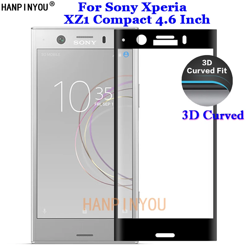 

For Sony Xperia XZ1 Compact G8441 4.6" 3D Full Coverage Curved Tempered Glass 9H Premium Screen Protector Film
