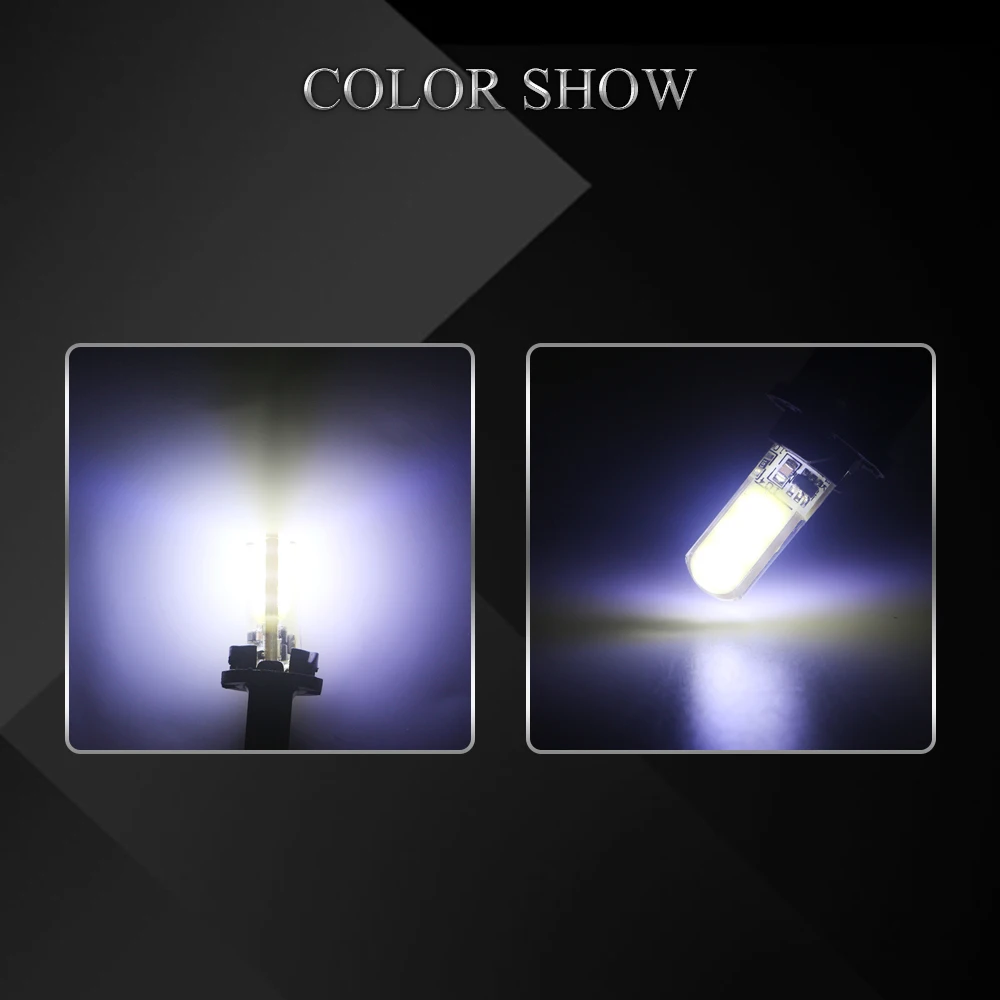 YM E Bright 4 шт. T10 COB 12 SMD кремниевый холодный белый 194 168 светодиодный стробоскоп