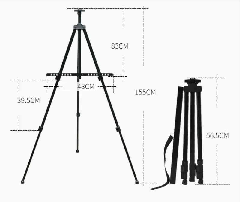 Железный складной светильник регулируемый по весу Easel для рисования
