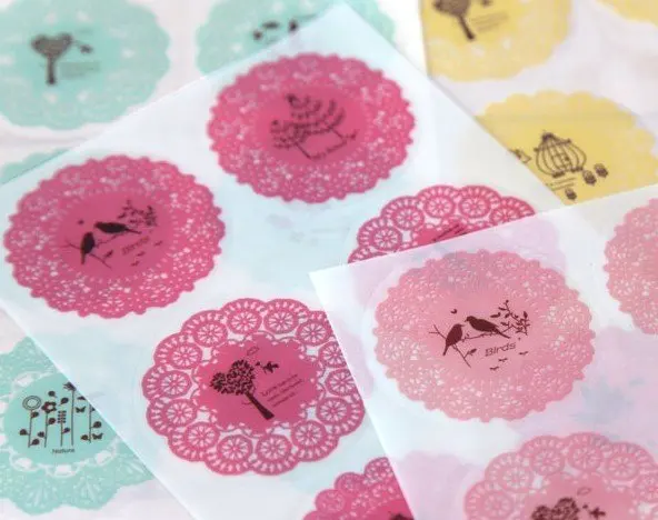 1 шт./лот новые милые кружевные водонепроницаемые ПВХ наклейки декоративная