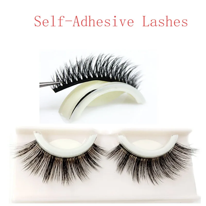 3D ресницы 100% безжалостные ручной работы многоразовые самоклеящиеся натуральные