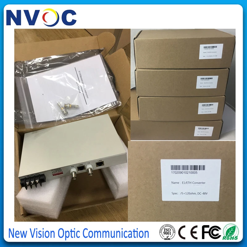 Конвертер 1FE Ethernet в E1 прозрачное преобразование 2 м Адаптивное устройство 10/100 VLAN