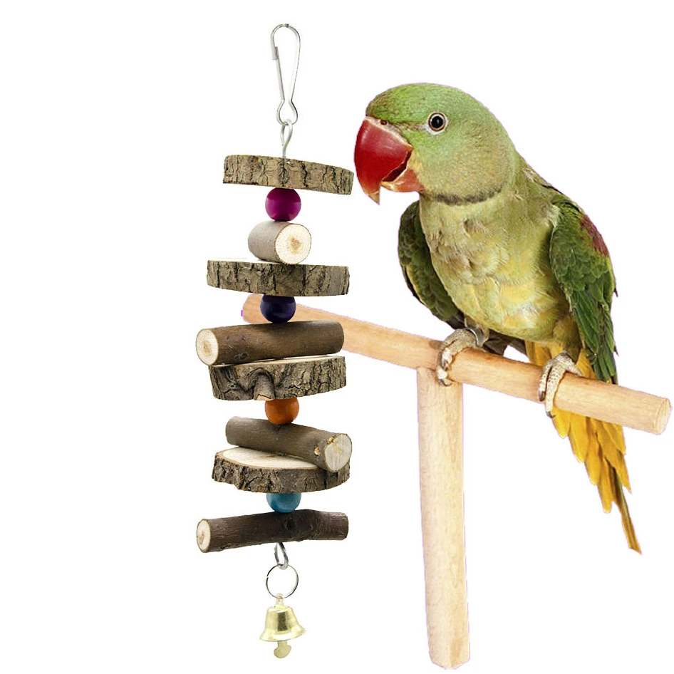 Травмированные попугаи игрушки для птиц деревянные аксессуары Cockatiel и Perch Budgie
