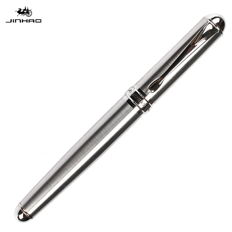 Jinhao750 новая квадратная красная ледяная металлическая средняя перьевая офисная деловая ручка чернильная ручка Caligraphy ручка Подарочная ручка можно настроить логотип