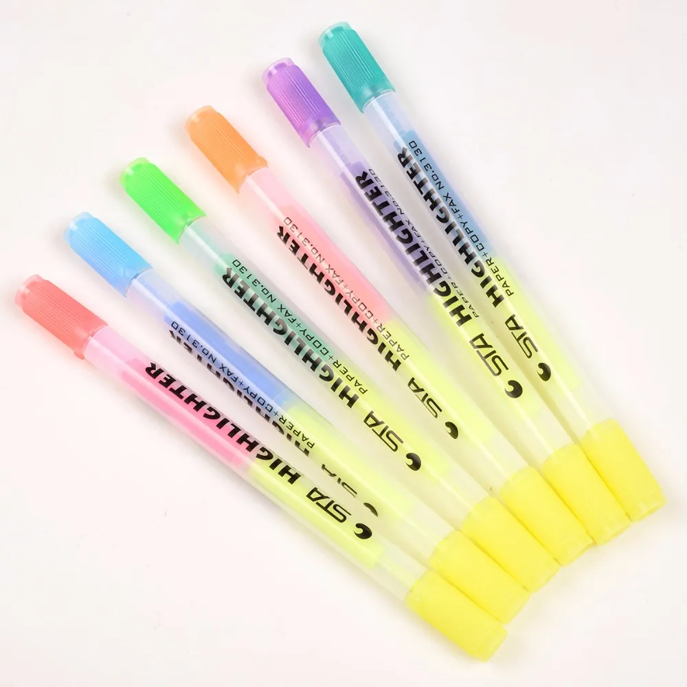 Маркер двухсторонний 6 шт./лот маркер для бумаги faxt копии 1 4 мм канцелярские