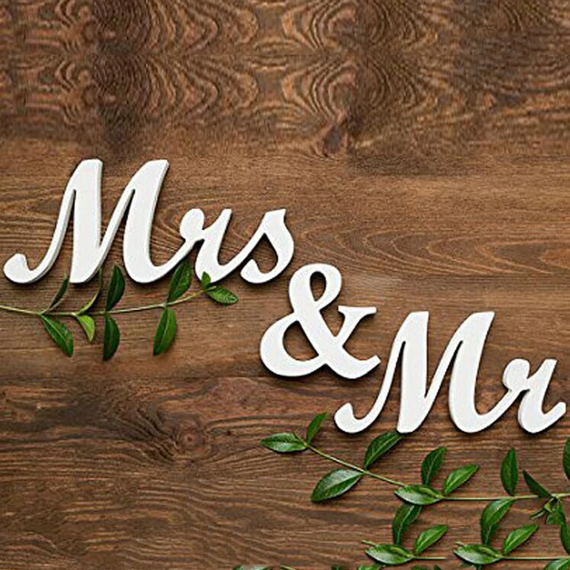 Украшение алфавита большого размера MR и MRS MDF деревянная столичная Модель дисплея