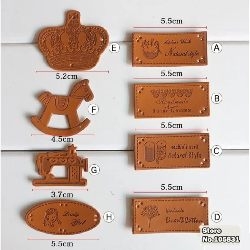 25 шт. тисненые кожаные этикетки на заказ | Дом и сад