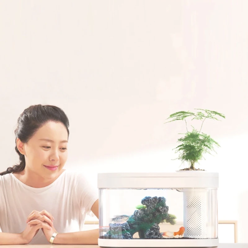 XIAOMI геометрический аквариум Aquaponics экосистема маленький водный сад