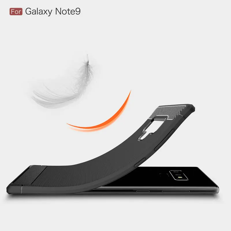 Для samsung Galaxy Note 9 чехол противоударный углерода Мягкий силиконовый для 8 Note8