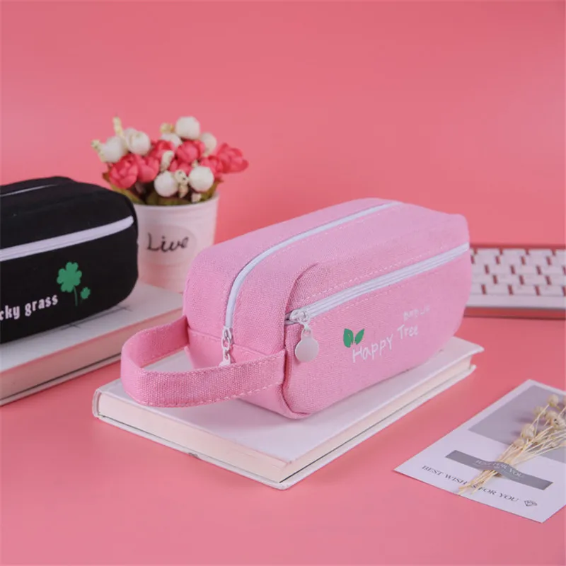 Милый пенал Kawaii большой школьный для карандашей из парусины мальчиков и девочек