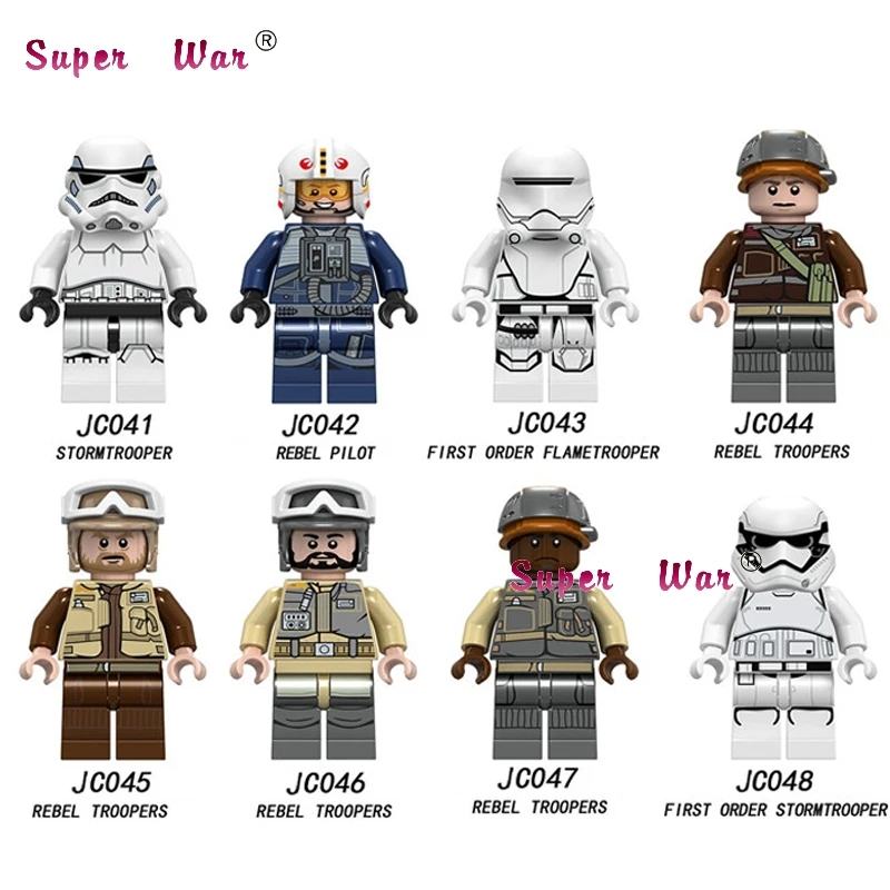 JC041-48 1 комплект серии 3 Leia Skywalker Yoda C3PO R2D2 Дарт Вейдер строительные блоки игрушки для детей - Цвет: JC041-48