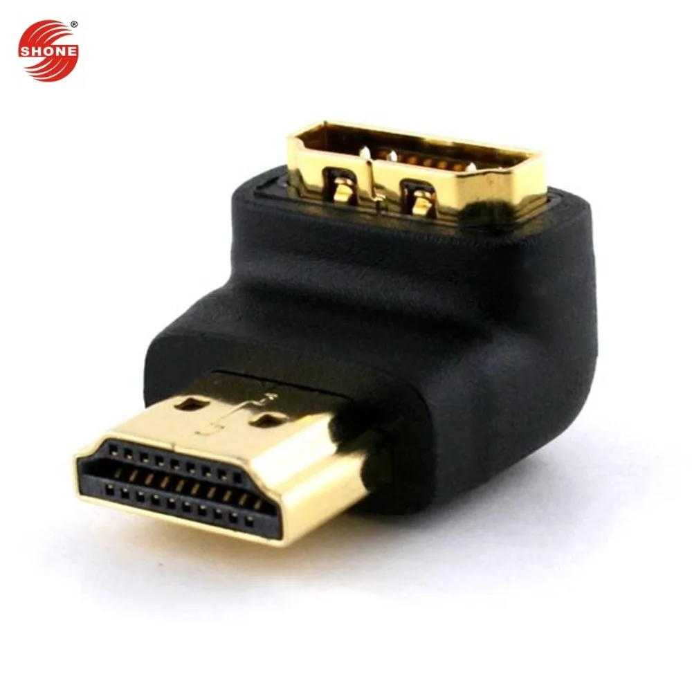 

90 Degree Down Angled HDMI 1.4 Male to Female Extension Adapter Converter
