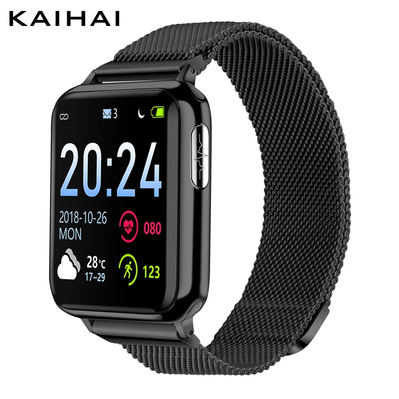 steel smartwatch KAIHAI H69 ECG PPG SpO2 HRV трекер активности спортивные фитнес умные часы для поддержания здорового образа жизни мужские электронные измерения артериального давления кровяного кислорода пульсометр Смарт-часы носимые у - Цвет: steel smartwatch