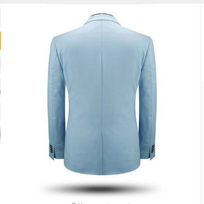 Светильник синие мужские костюмы куртка на одной пуговице пользовательские