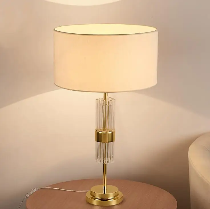 

Postmodern Nordic living room table lamp led eye protection creative fabric table lamp simple modern restaurant bedroom lighting