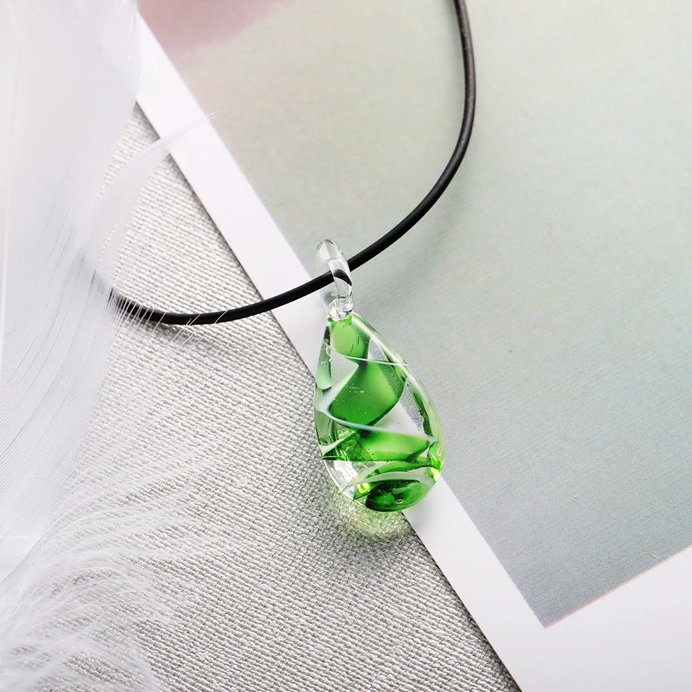 Ожерелье BOEYCJR с подвеской в виде капли воды 5 цветов|glass necklace|drop necklacependant necklace |