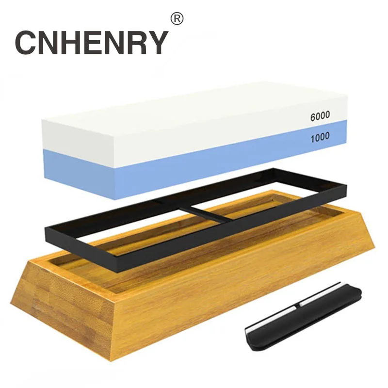 

Free Shipping 2 Side Grit 1000/6000 Knife Sharpening Stone Combination Whetstone for Sharpening