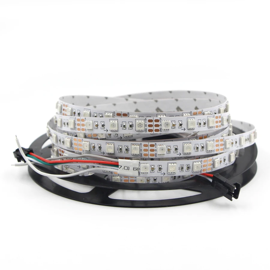 Полноцветная RGB Светодиодная лента Адресуемая программируемая WS2811 WS2812 IC 5050 5/12 в