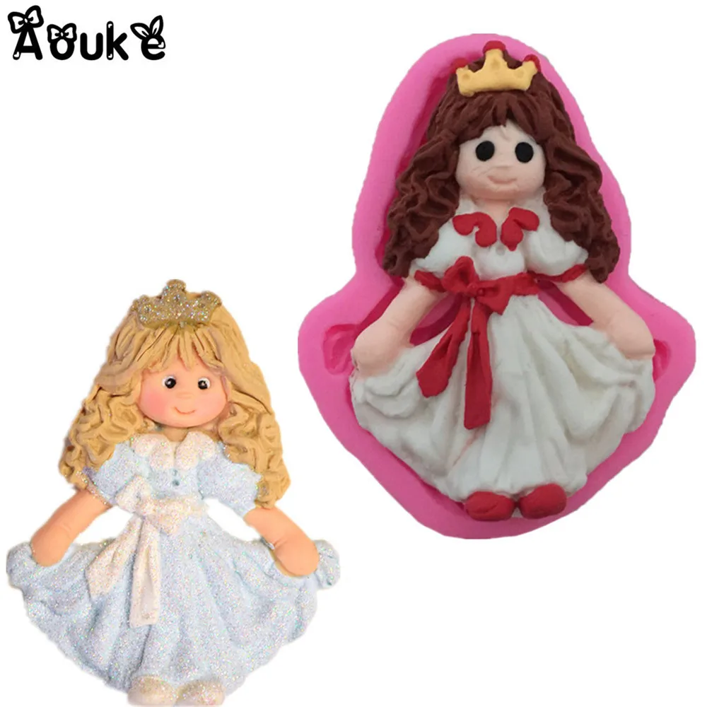 Силиконовая форма в форме маленькой принцессы для кукол конфет кондитерских
