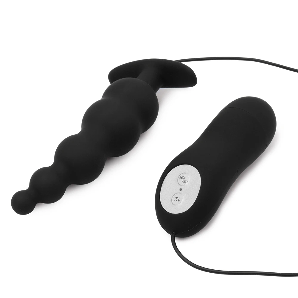 Эротический мягкий силиконовый массаж простаты, водонепроницаемый, 12 скоростей, анальная пробка, анальные бусы, вибратор-фаллоимитатор, секс-игрушки для взрослых для женщин и мужчин.