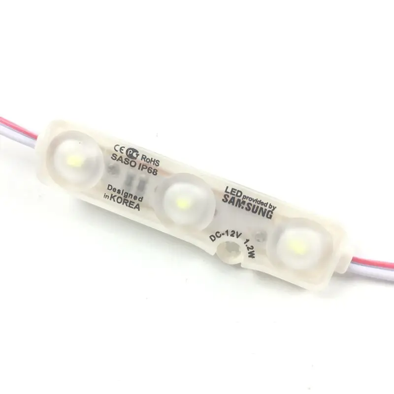 

Светодиодный модуль Samsung холодного белого цвета, рекламная лампа 5730 SMD 1,2 Вт, 3 светодиода, подсветка, водонепроницаемый для канальных букв