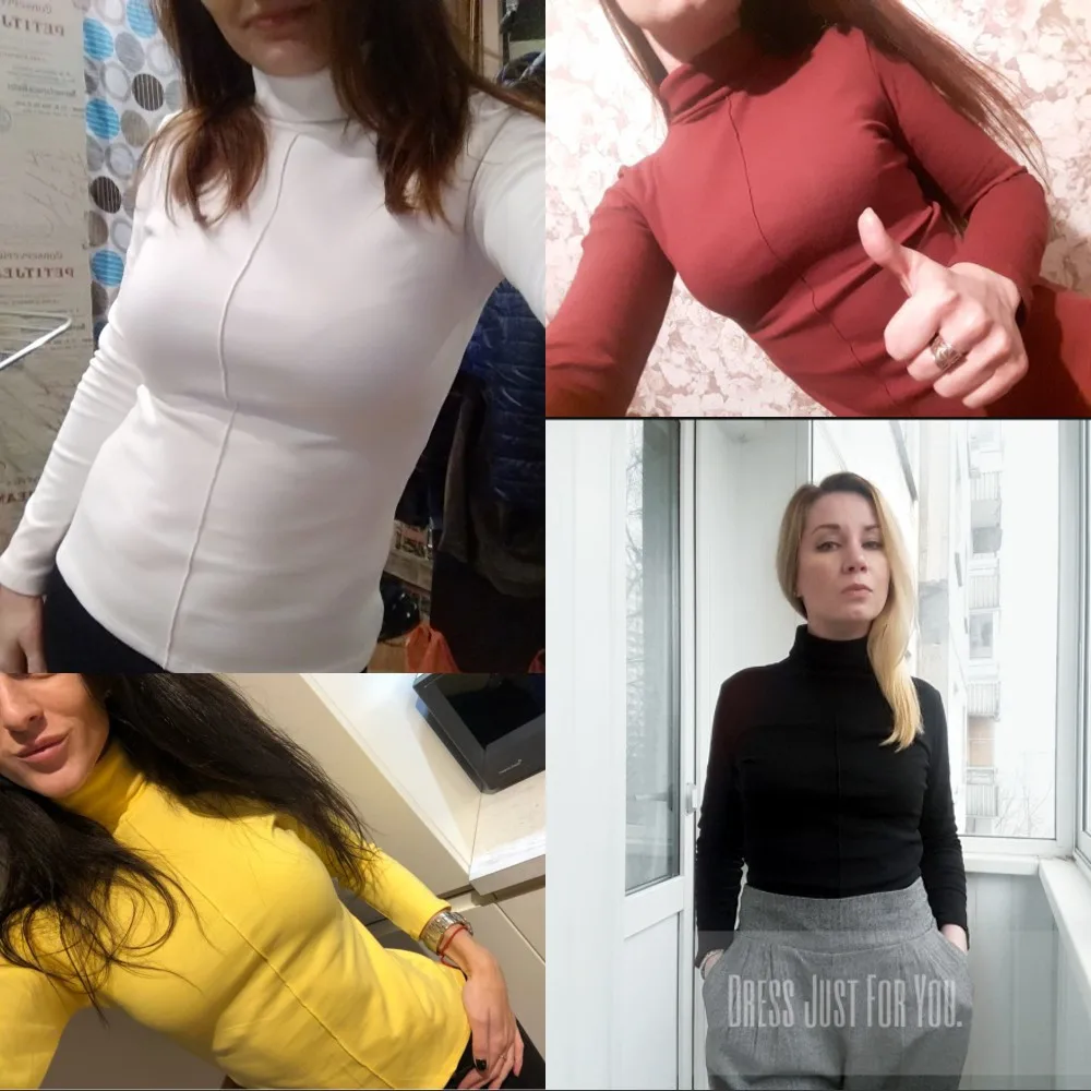 Мягкий Тёплый Женский Свитер Корейской Стиля С Длинными Рукавами Дешёвые Основные Пуловеры Для Девушек С Высоким Воротником Женская Водолазка Зимной