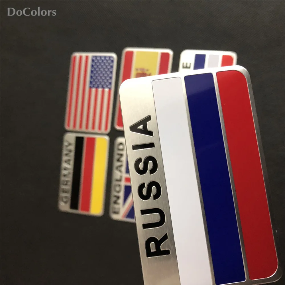 DoColors 3D Алюминиевый автомобильный чехол с наклейками в виде национального флага