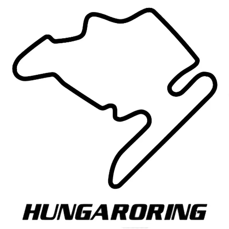 

14.4cm*14.9cm Creative Hungaroring Racing Decals Car Styling Accessories Car Stickers C5-1875