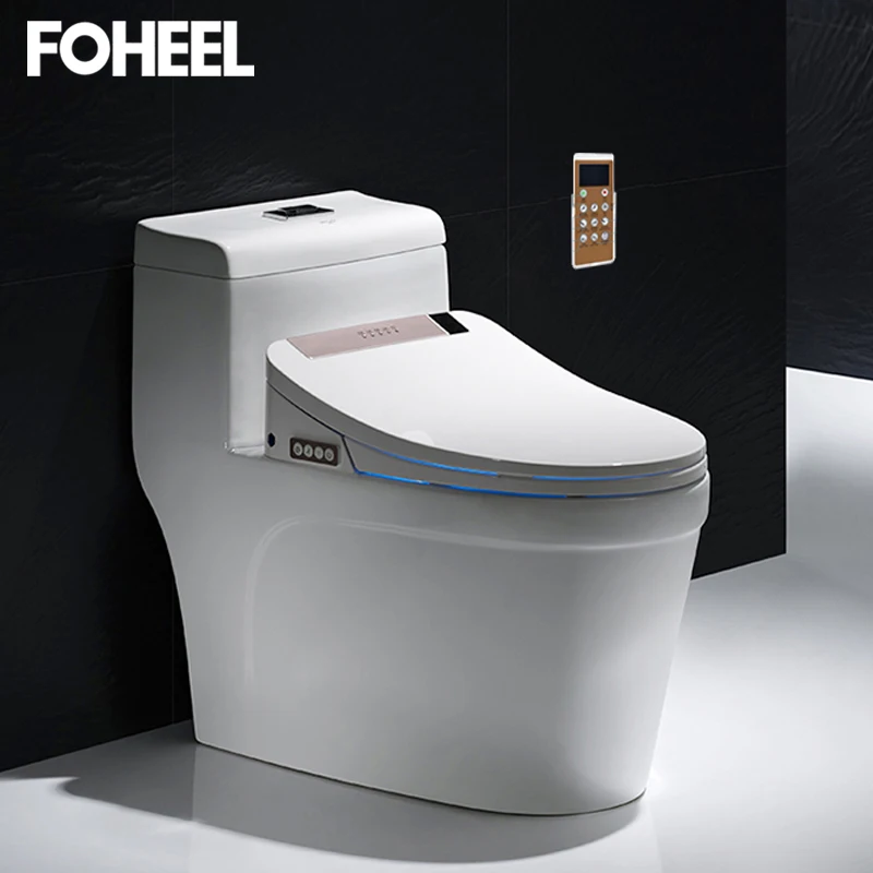 FOHEEL смарт-чехол для унитаза, электронный чехол для биде, чистое сухое сиденье с подогревом, wc, умный светодиодный светильник, чехол для унитаза