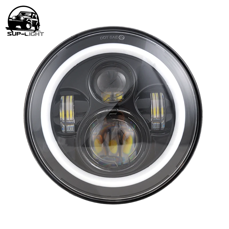 2 шт. 7 дюймовый круглый светодиодные фары для Jeep Wrangler 97-15 &quotсветодиодный 12v с H4
