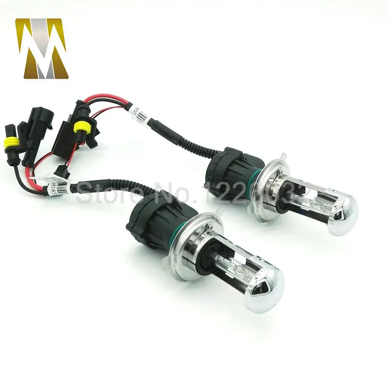 1 пара Bi Xenon 35 Вт H4 ближнего и дальнего 12V AC HID Автомобильная фара замена лампы H4-3 биксенон Привет/короче спереди и длиннее сзади) подвижной световой луч, 4300 k/6000/8000 K