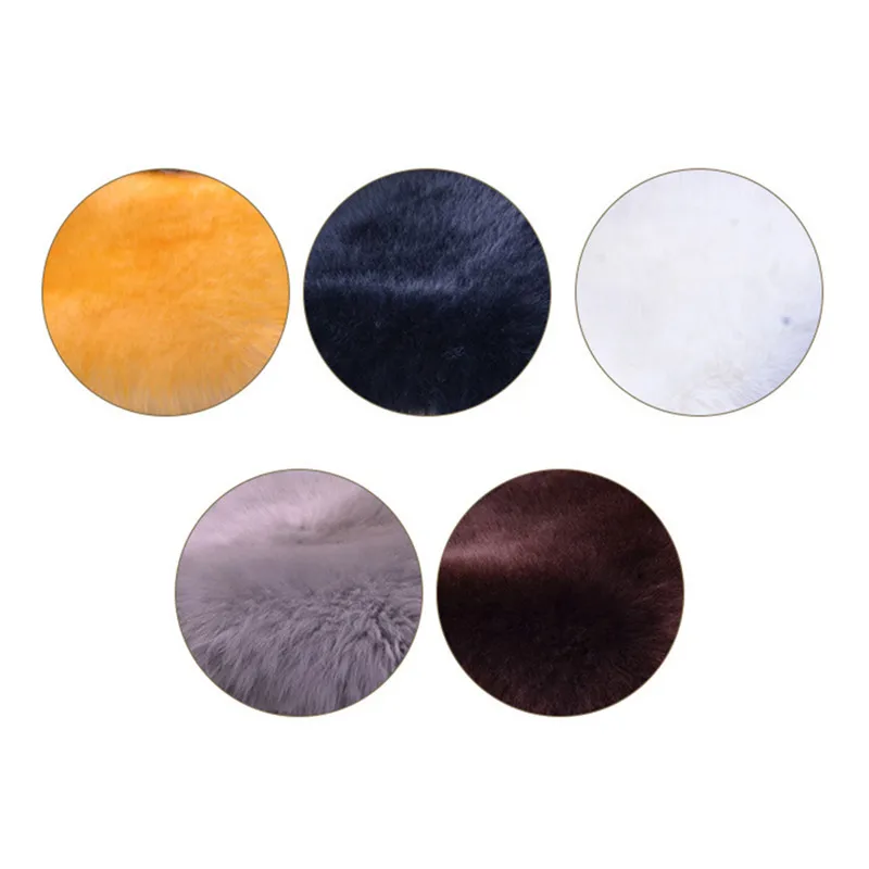45*45 Car Seat Cover Luxurious Natural Fur Authentic Soft Fluffy Wool Sheepskin for Automobile Interior Accessory Cushion |