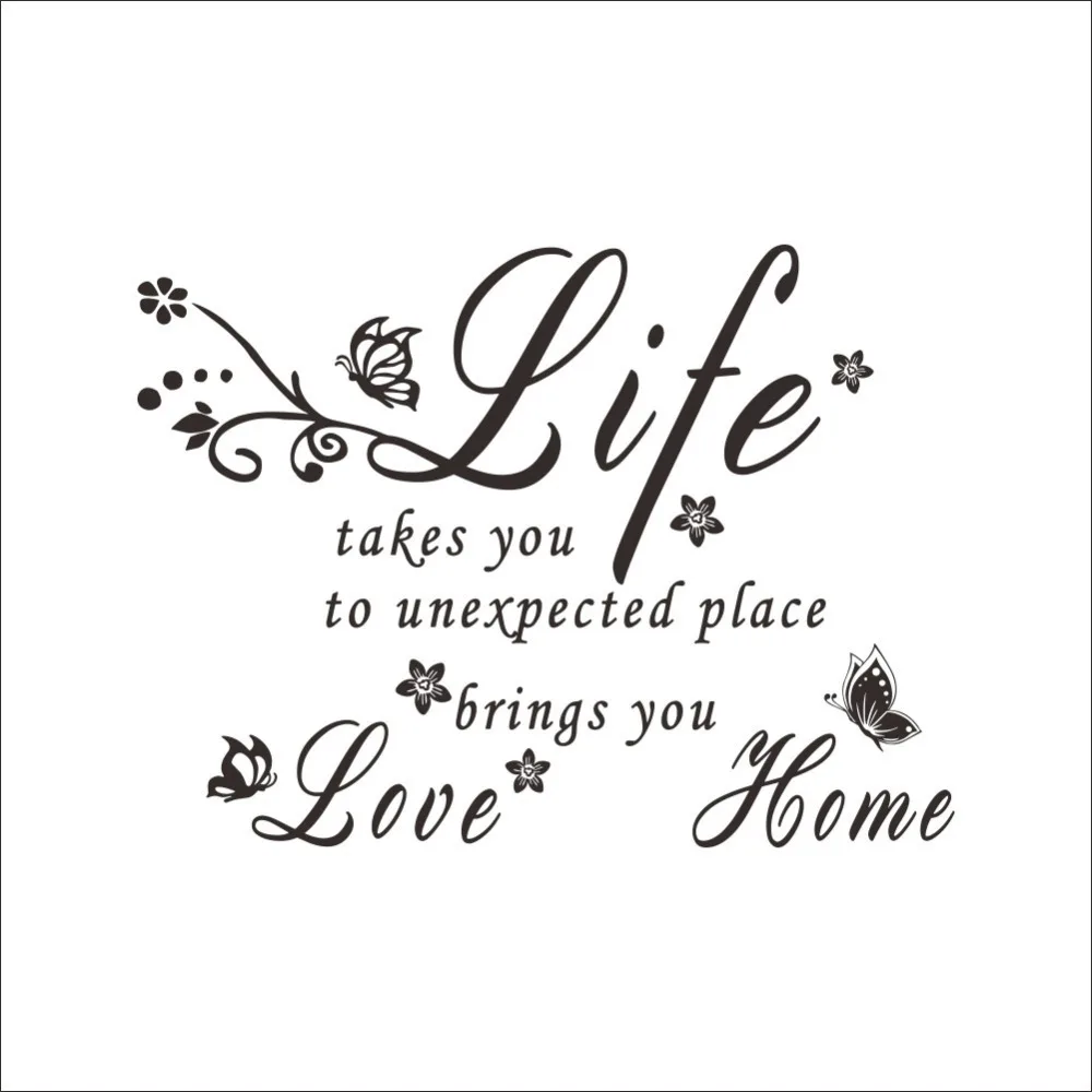 8383 2 5 жизнь любовь дом Цитата наклейки на стену домашний декор персонаж украшение