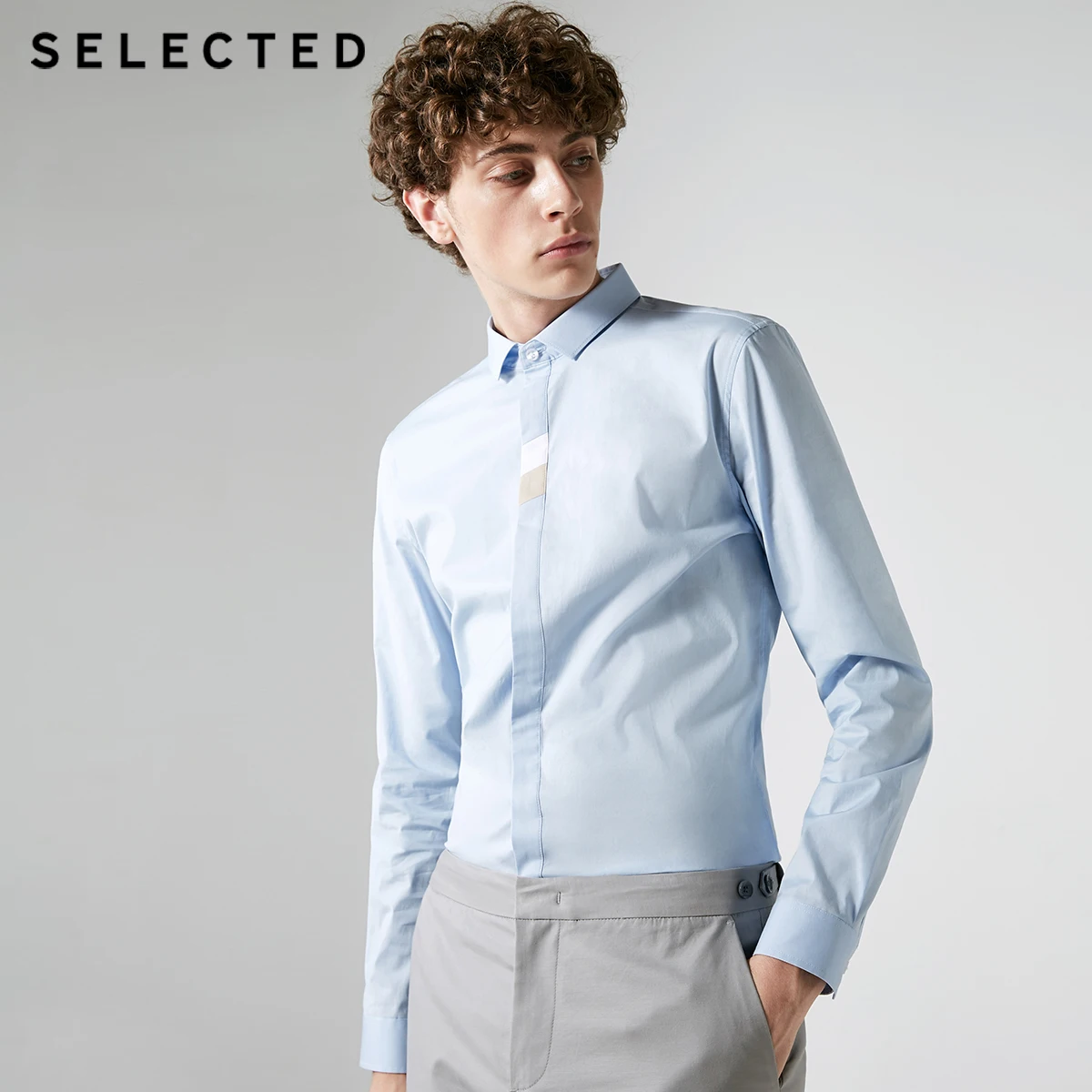 Избранные Новые мужские микропроектные блоки деловые повседневные рубашки с