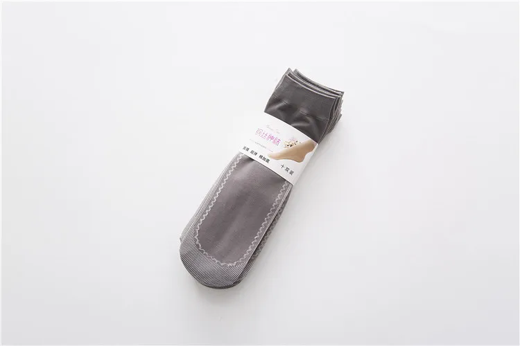 gray Jeseca 10 пар/лот, новые бархатные шелковые женские носки, хлопковые мягкие Нескользящие летние тонкие дышащие носки, женские носки в стиле Харадзюку, уличная одежда - Цвет: gray